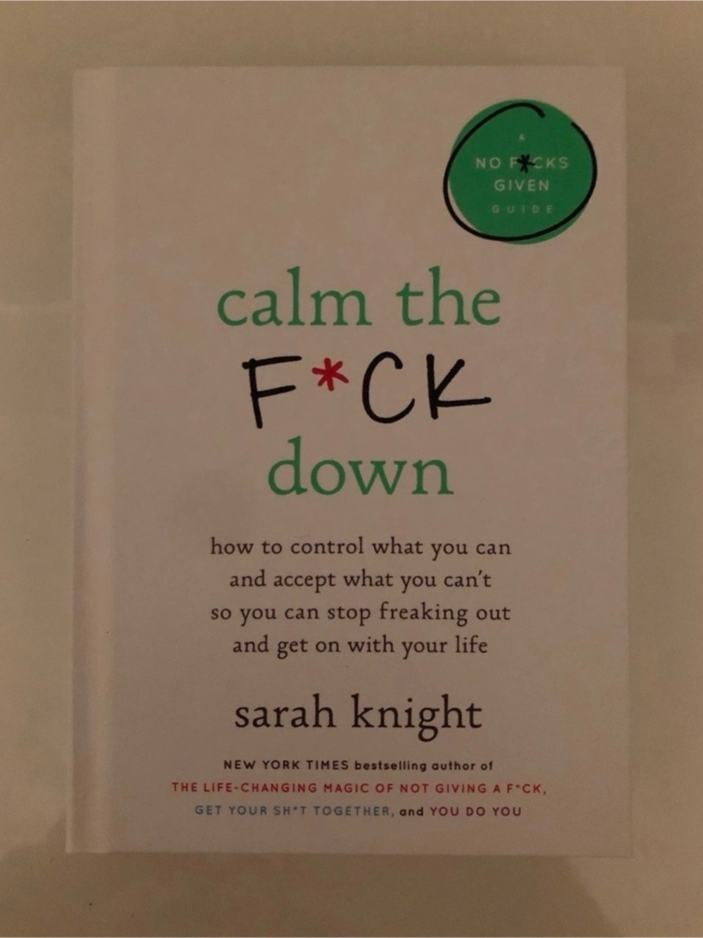 Sarah Knight - Calm the F*ck Down Book (Green)